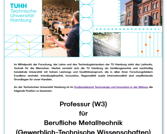 Professur (W-3) für Berufliche Metalltechnik